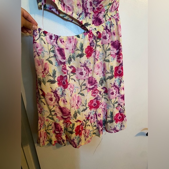 Lulu’s Floral Cutout One-Shoulder Mini Dress - Picture 4 of 8